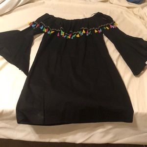 Black off the shoulder summer dress